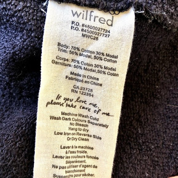 Wilfred Black Cocoon Cardigan Sweater Jacket Zip Comfy Cotton - Picture 10 of 12